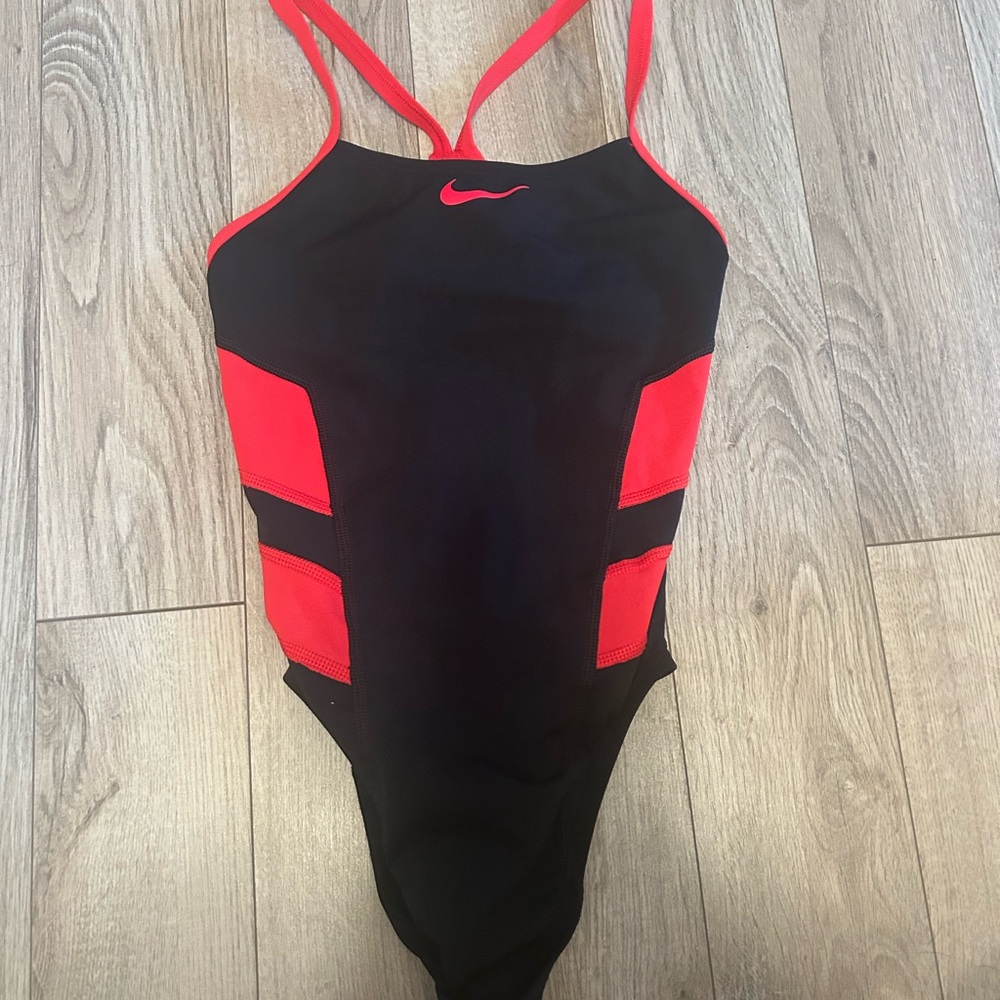 Nike HydraStrong Red and Black Swimwear